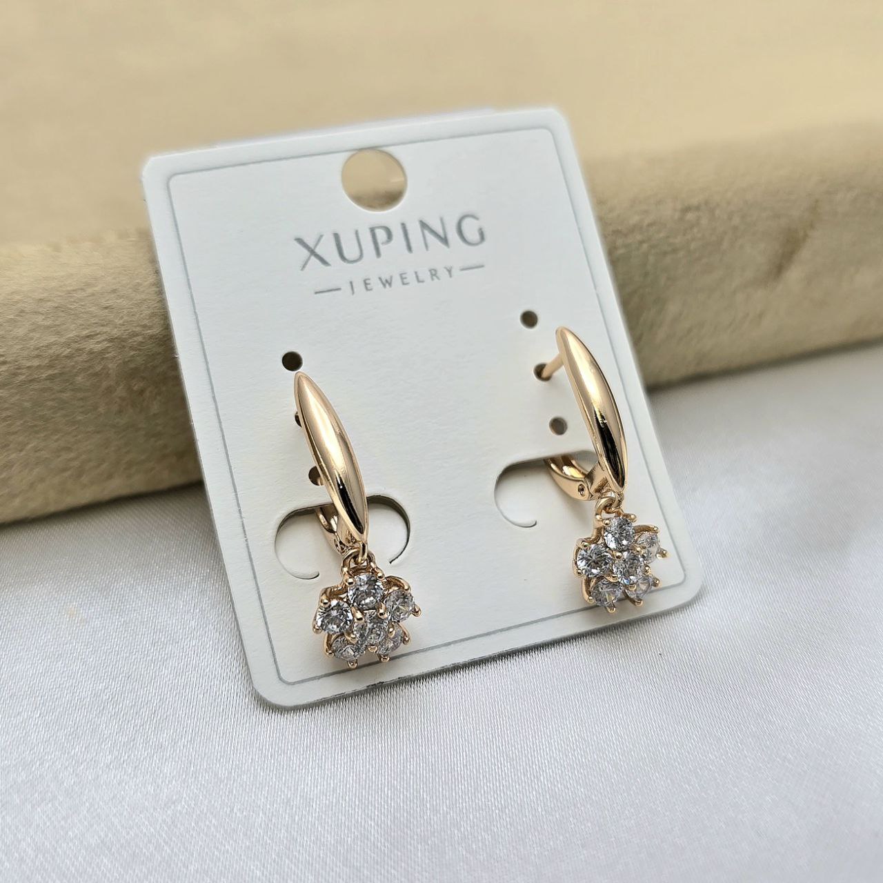 گوشواره ژوپینگ طرح گل نگیندار ارسال رایگان