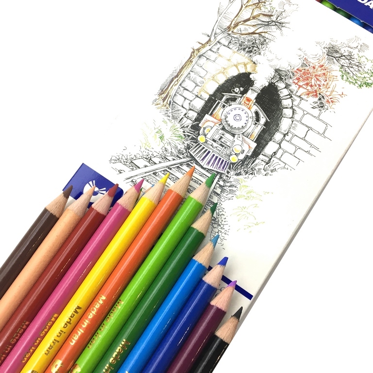 مدادرنگی ۱۲ رنگ پارس استوانه ای